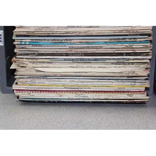 606 - 2 boxes of assorted records to inc Elvis 78, Rainbow etc etc