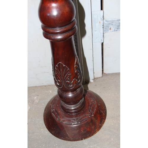 110 - 3 vintage jardinière stands to include one turned mahogany example