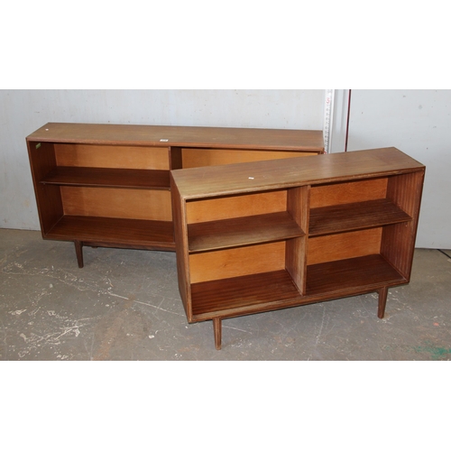 119 - 2 matching retro mid century shelving units by Multi-width