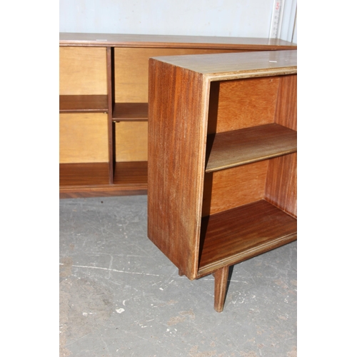 119 - 2 matching retro mid century shelving units by Multi-width