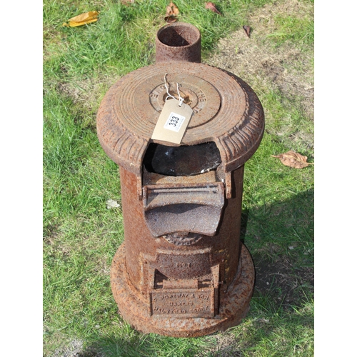 333 - Early 20th century wood burning stove 'The Tortoise Stove' by Portway & Son