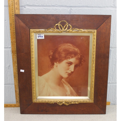 499K - Antique print of a young lady after Alfred Seifert