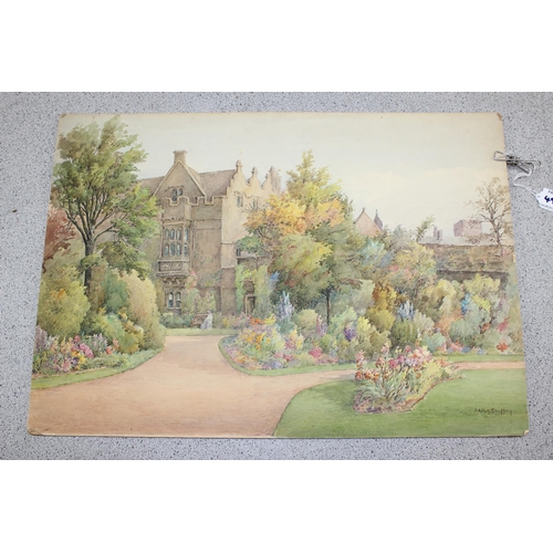 499q - J A Shuffrey 1859 -1939. 3 unframed watercolours, to include 2 of St. John's College. All signed and... 