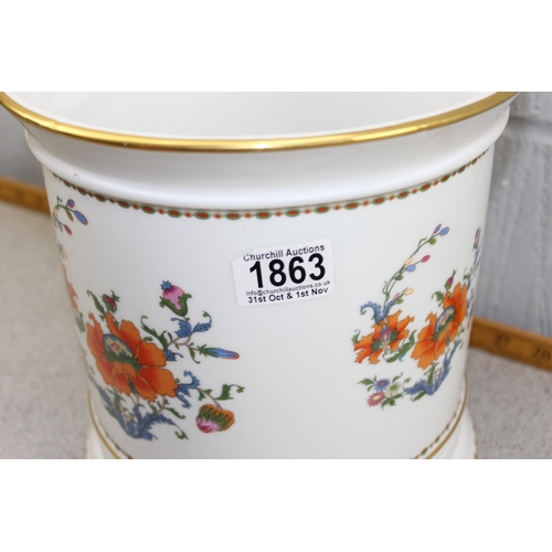 1863 - Limoges porcelain planter decorated with Poppies