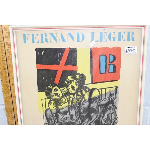 499t - Fernand Leger original 1959 Parisian gallery poster ' La Ville 29 lithographies Originales - Edition... 