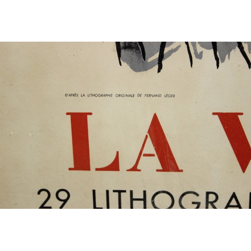 499t - Fernand Leger original 1959 Parisian gallery poster ' La Ville 29 lithographies Originales - Edition... 