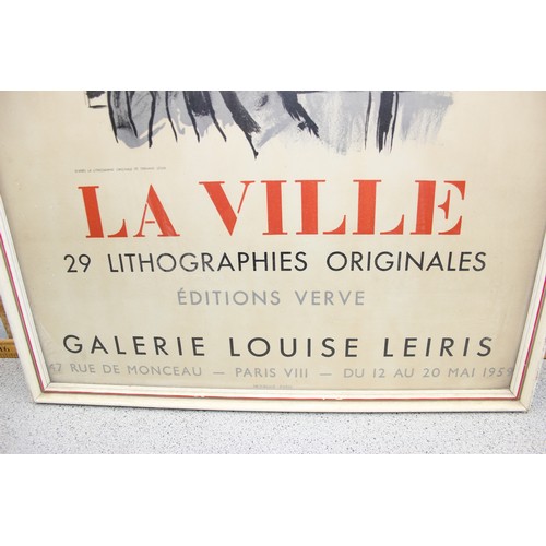 499t - Fernand Leger original 1959 Parisian gallery poster ' La Ville 29 lithographies Originales - Edition... 