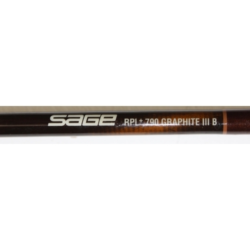 707 - 2 modern fly rods to include Sigma Supra 2 piece 9ft 7in #8-9 WT & Sage RPL+ 790 Graphite lll 2 piec... 