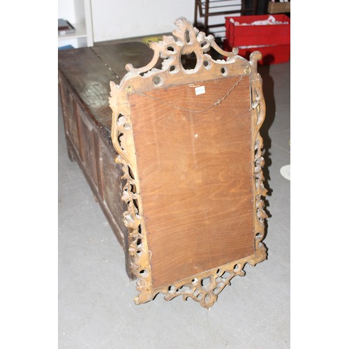 499f - An antique carved giltwood pier mirror, in Louis XV style, likely French 19th century, the frame wit... 