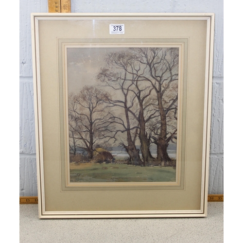 378 - 3 vintage framed watercolour landscape paintings, A.E. Layfield, A.M. Carr & G.D. Waters (3)