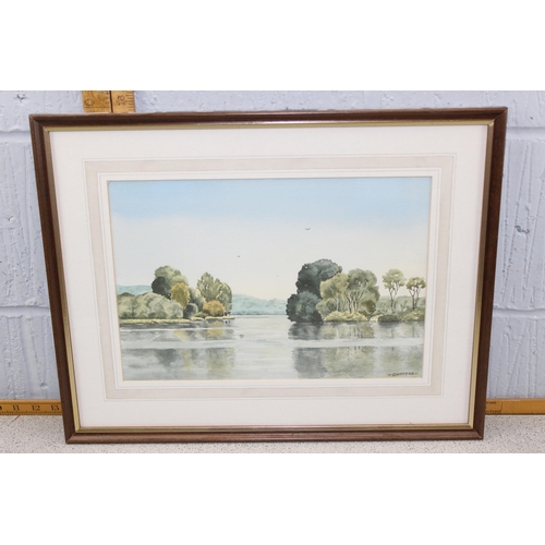 378 - 3 vintage framed watercolour landscape paintings, A.E. Layfield, A.M. Carr & G.D. Waters (3)