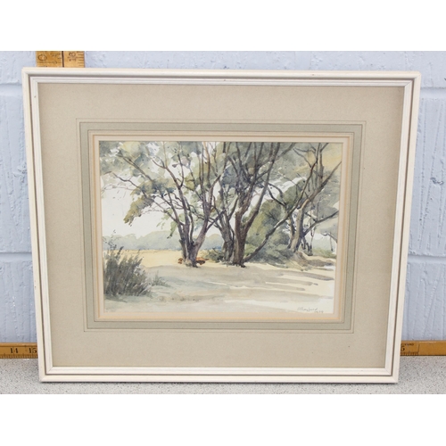 378 - 3 vintage framed watercolour landscape paintings, A.E. Layfield, A.M. Carr & G.D. Waters (3)