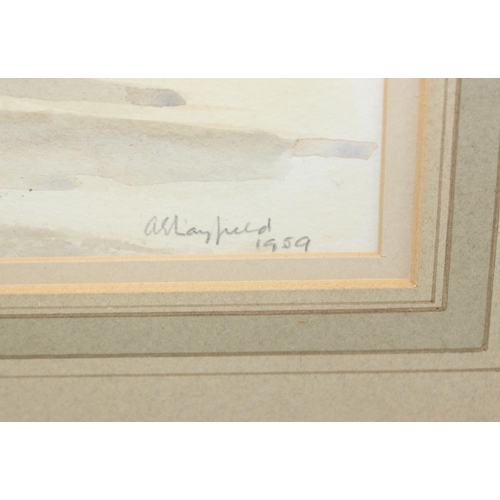 378 - 3 vintage framed watercolour landscape paintings, A.E. Layfield, A.M. Carr & G.D. Waters (3)