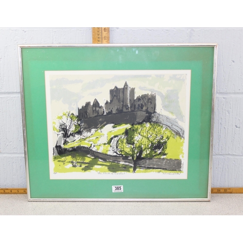 385 - Ken Hildrew, colourful artist's proof print entitled The Rock of Cashel, A/P signed in pencil, in si... 