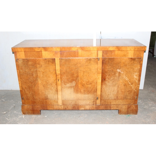 5 - A large Art Deco period sideboard with 3 cupboards, possibly Continental, approx 185cm wide