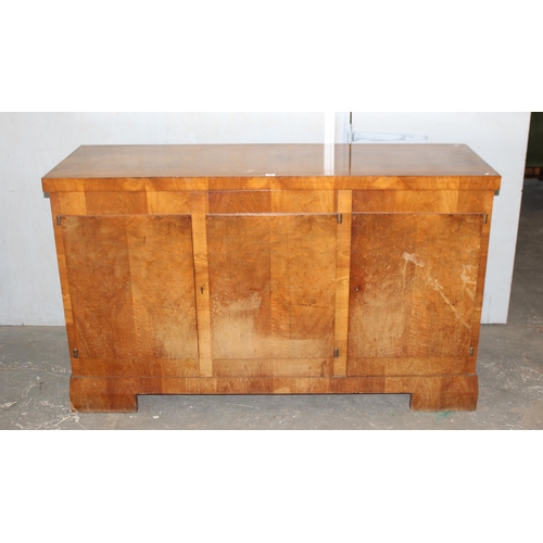 5 - A large Art Deco period sideboard with 3 cupboards, possibly Continental, approx 185cm wide