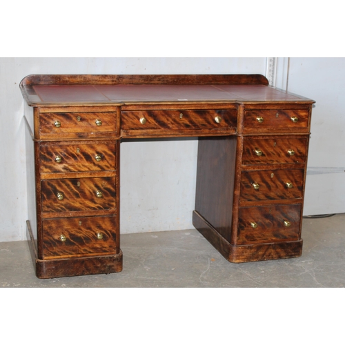 77 - Leather topped pedestal desk