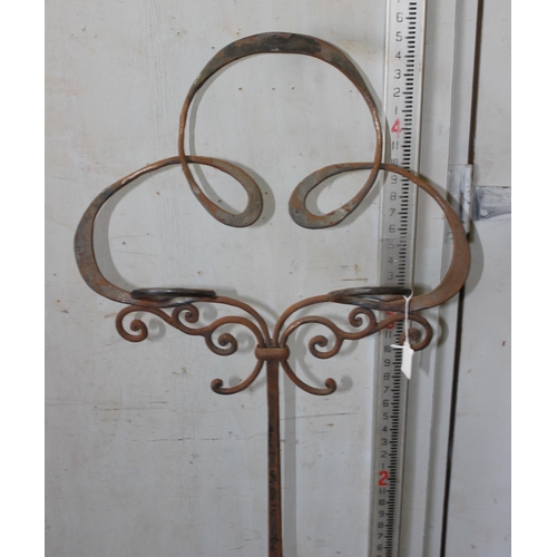 84 - A hand forged blacksmith made cast iron lectern with scroll decoration