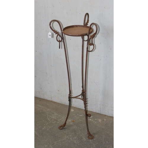 88 - Hand forged blacksmith made jardinière stand