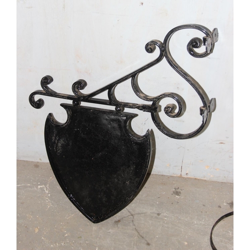 316 - A hand forged blank shield shaped wall hanging sign and 6 further house name signs to include Keeper... 