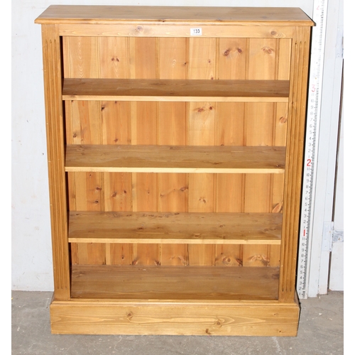 133 - 4 shelf pine book case