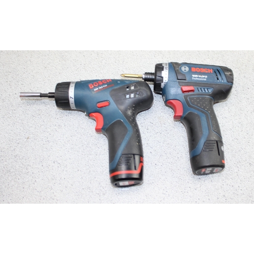 831 - Pair of Bosch Professional GSR 10,8 V-Li drills