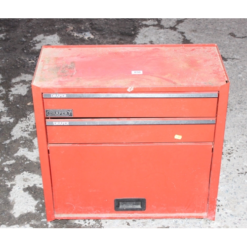 850 - Red Draper tool chest and contents