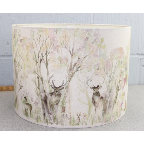 269G - 2 lamp shades decorated with deer