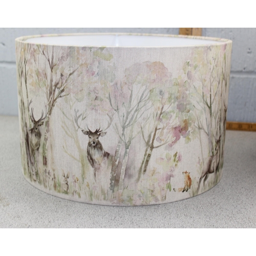 269G - 2 lamp shades decorated with deer