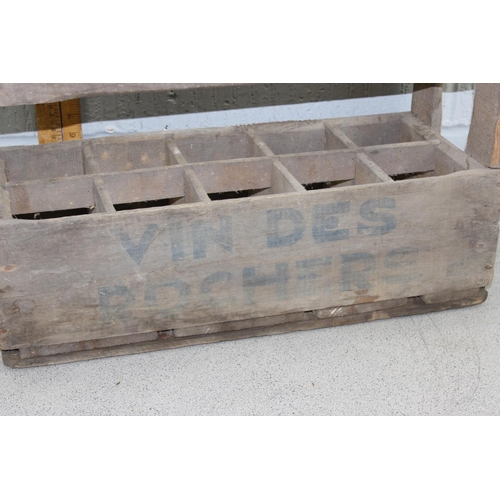 290 - Vintage French bottle crate