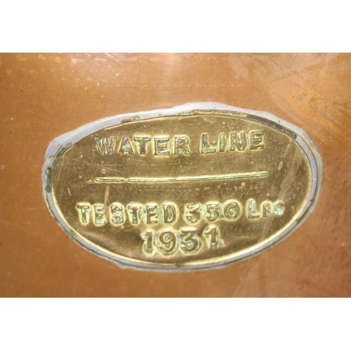 1895 - A 1931 dated copper & brass fire extinguisher