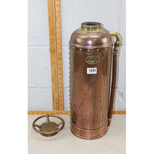 1895 - A 1931 dated copper & brass fire extinguisher