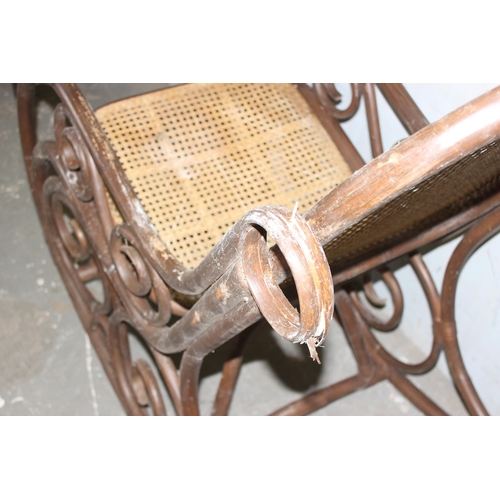 184 - American bent wood rocking chair