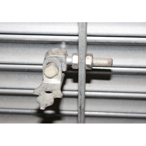 361 - A galvanised swing gate with integrated hanging brackets