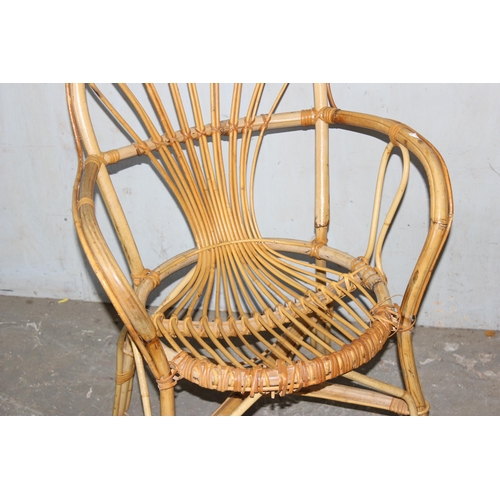 19 - 2 vintage bamboo chairs, possibly by Bruna Boho of Italy