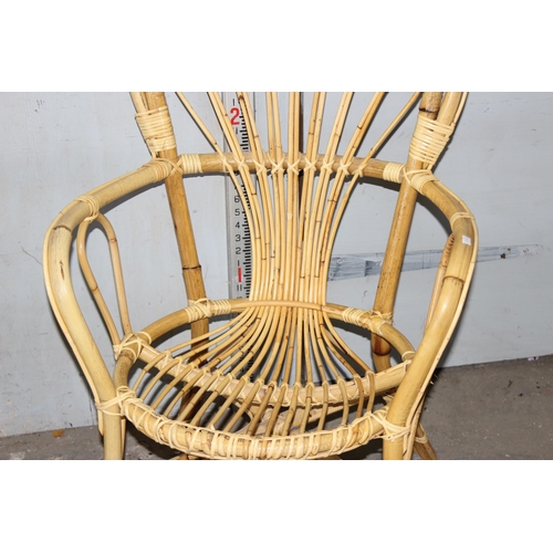 19 - 2 vintage bamboo chairs, possibly by Bruna Boho of Italy