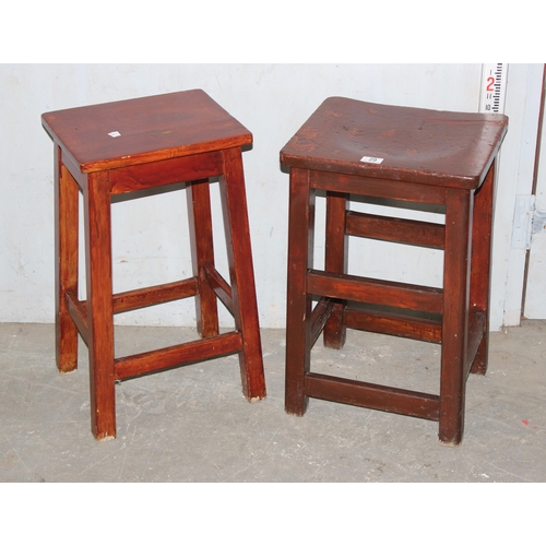 29 - 2 vintage wooden stools