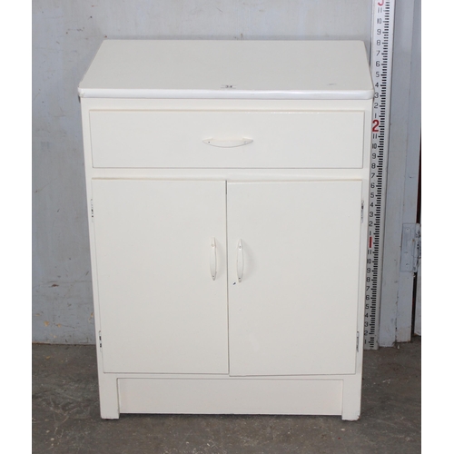 34 - Retro white kitchen cabinet by Framford Kitchen Units, approx width 60cm