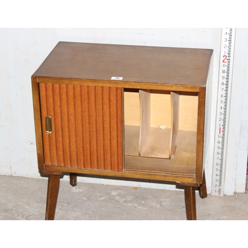 36 - Vintage wooden record cabinet