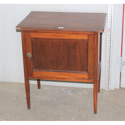 42 - Vintage mahogany record storage cabinet, approx 70cm wide