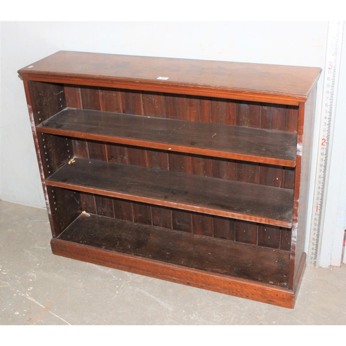 51 - Oak & mahogany bookcase, approx 105cm wide