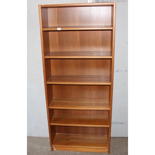 11 - A retro Danish made single bookcase, approx 83cm wide