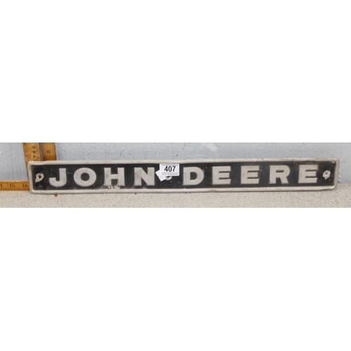 407 - Aluminium John Deere display sign