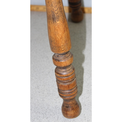 64 - Small oak side table by F.D Welters of High Wycombe, possibly for military campaign