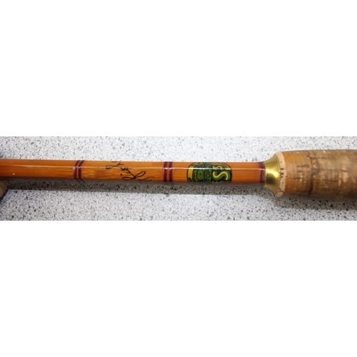 752 - 2 vintage split cane fishing rods, 