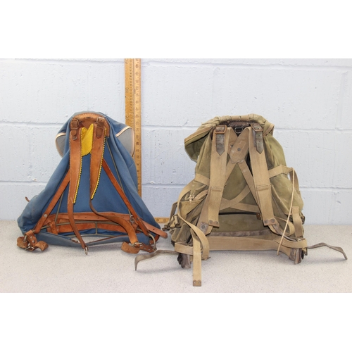 1426 - A WW2 period 1944 dated military backpack and one other (2)