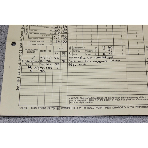 1427 - 1972 Royal Navy HMS Norfolk pay ledger book page