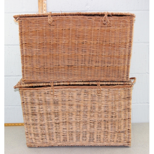 284 - 2 large wicker baskets