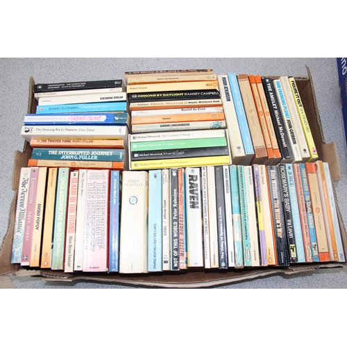 555 - 2 boxes of assorted books mainly paperbacks to inc some hardback first editions