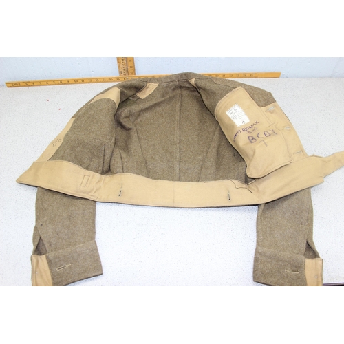 1401 - 1940 pattern Oxford & Bucks Light Infantry (OBLI) Battledress with original insignia, 1946 dated